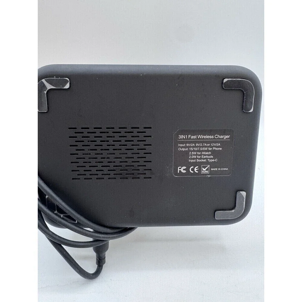 Universal Wireless Charger 3 in 1 15W Fast Charging Station Type C
